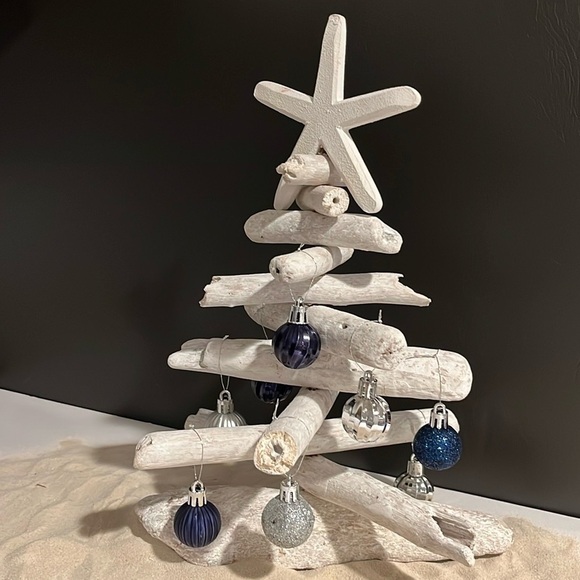 🆕 Coastal Driftwood Tree with Wood Star Beach Tropical - Picture 3 of 8